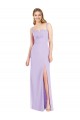 Online Spaghetti Straps Mermaid Chiffon Bridesmaid Dress with Side Front Slit UK