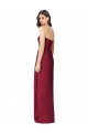 Online Side Front Slit Draped Strapless Chiffon Bridesmaid Dress UK