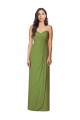 Online Side Front Slit Draped Strapless Chiffon Bridesmaid Dress UK