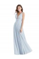Online Plunge Deep V-Neckline Low Back Chiffon Bridesmaid Ress UK