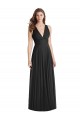Online Full Length V-Neck Chiffon Bridesmaid Dress with Wide Criss Cross Straps UK