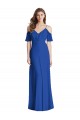 Online Ruffled Cold-Shoulder Chiffon Maxi Bridesmaid Dress UK