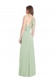 Online Ruffled Strap Cutout Wrap Maxi Chiffon Bridesmaid Dress UK