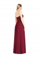 Online Strapless Notch Chiffon Maxi Bridesmaid Dress UK