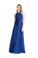 Online Plunging V-Back Long Full Length Chiffon Bridesmaid Dress UK