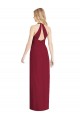 Online V-Neck Halter Chiffon Maxi Formal Bridesmaid Dress Open Back UK