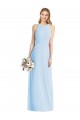 Online Sleeveless Halter Chiffon Maxi Bridesmaid Dress UK