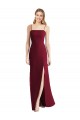 Online Tie-Back Cutout Trumpet Chiffon Bridesmaid Dress with Front Slit UK