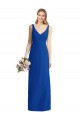 Online Sleeveless V-Back Long Trumpet Chiffon Bridesmaid Dress UK