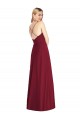 Online Criss Cross Back A-Line Chiffon Maxi Bridesmaid Dress UK