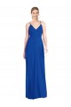 Online Criss Cross Back A-Line Chiffon Maxi Bridesmaid Dress UK