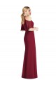 Online Ruffle Cold-Shoulder Mermaid Chiffon Maxi Bridesmaid Dress UK