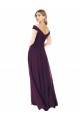 Online Classic Off the Shoulder Draped Chiffon Bridesmaid Dress UK
