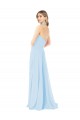 Online Criss Cross High Neck Halter Chiffon Bridesmaid Dress UK