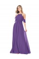 Online Cold Shoulder Flutter Sleeves Chiffon Bridesmaid Dress UK