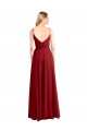 Online A-Line Spaghetti Straps V-Neckline Chiffon Bridesmaid Dress Open Back UK