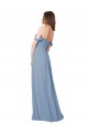 Online Empire Waist Off the Shoulder Chiffon Bridesmaid Dress with Sweetheart Bodice UK