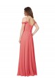Online Draped Off the Shoulder Straps Chiffon Bridesmaid Dress UK
