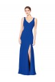 Online Low Back Sleeveless Chiffon Bridesmaid Dress with Side Slit UK