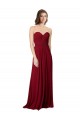 Online Draped Sweetheart Long Grecian Inspired Chiffon Bridesmaid Dress UK
