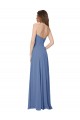 Online Strapless Long Chiffon Bridesmaid Dress with Front Slit UK