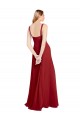 Online Sweetheart Neckline Long Chiffon Bridesmaid Dress with Side Slit and Wide Straps UK