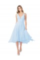 Online Chiffon Midi Length Keyhole Back Cocktail Bridesmaid Dress UK