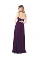 Online Chiffon Bridesmaid Dress with Front Slit and Keyhole Back UK