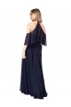 Online Halter Neck Cold Shoulder Flutter Sleeves Bridesmaid Dress UK
