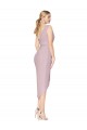 Online High Low One Shoulder Ruffles V-Neck Chiffon Wrap Bridesmaid Dress / Formal Prom Dress UK