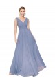 Online Floor Length High Neck V-Back Chiffon Bridesmaid Dress / Formal Prom Dress UK