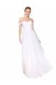Online Off the Shoulder Long Full Length Chiffon Bridesmaid Dress / Formal Prom Dress UK