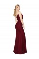 Online Floor Length High Neck Chiffon Bridesmaid Dress / Formal Prom Dress with Side Slit UK
