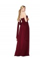 Online Draped Strapless Long A-Line Chiffon Bridesmaid Dress / Formal Prom Dress UK