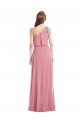 Online One Shoulder Bow Blouson Bodice Maxi Bridesmaid Dress UK