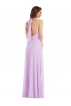 Online High Neck Halter Backless Maxi Bridesmaid Dress UK