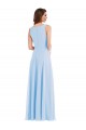 Online Deep V-Neck Chiffon Maxi Bridesmaid Dress UK