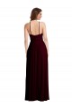 Online Halter Spaghetti Straps Maxi Bridesmaid Dress with Front Slit UK