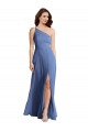 Online One Shoulder Full Length Maxi Formal Bridesmaid Dress with Flirty Slit UK