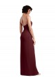 Online Sleek Straight Neckline Chiffon Bridesmaid Dress with Spaghetti Straps and High Side Slit UK