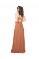 Online Chiffon Bridesmaid Dress with Tie Back Keyhole UK