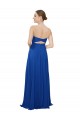 Online Strapless Sweetheart Draped Chiffon Bridesmaid Dress UK