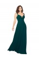 Online Tied Bodice Sweetheart V-Neck Chiffon Bridesmaid Dress UK
