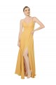 Online Ruched Chiffon Bridesmaid Dress with Pockets & Tie Back Detail UK