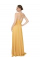 Online Ruched Chiffon Bridesmaid Dress with Pockets & Tie Back Detail UK