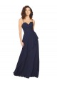 Online Ruffled Skirt Low Back Long Chiffon Bridesmaid Dress UK