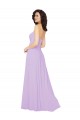 Online Draped Sweetheart Long Chiffon Bridesmaid Dress with Front Slit UK