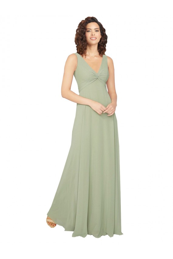Online Knotted Bodice Chiffon Bridesmaid Dress UK