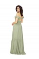 Online Ruched Keyhole Back Boho Chiffon Bridesmaid Dress UK