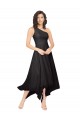 Online Midi Length One Shoulder Chiffon Cocktail Bridesmaid Dress UK
